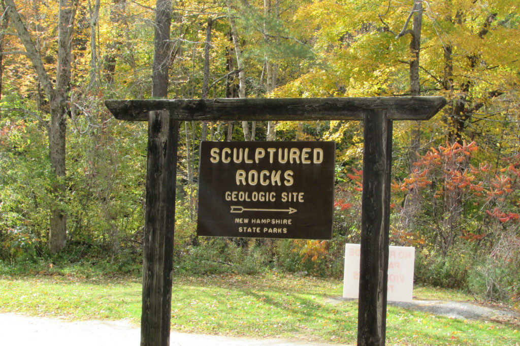 Sculptured rocks in New Hampshire