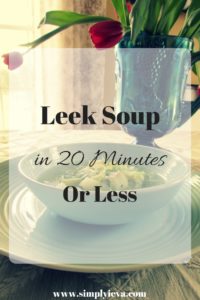 Recipe of a delicious leek soup at www.simplyieva.com