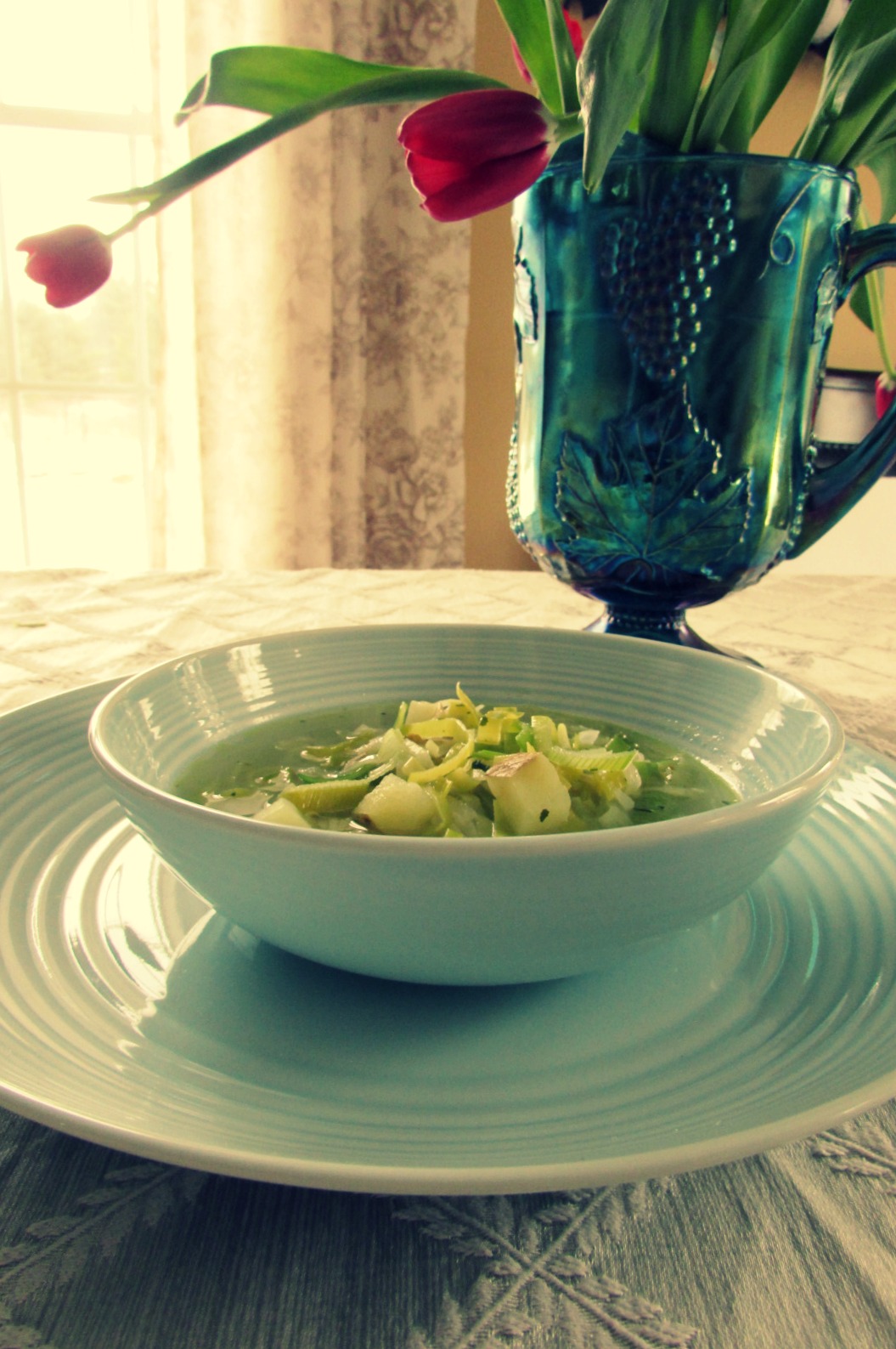 Recipe of a delicious leek soup on www.simplyieva.com