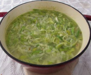 Recipe of a delicious leek soup on www.simplyieva.com