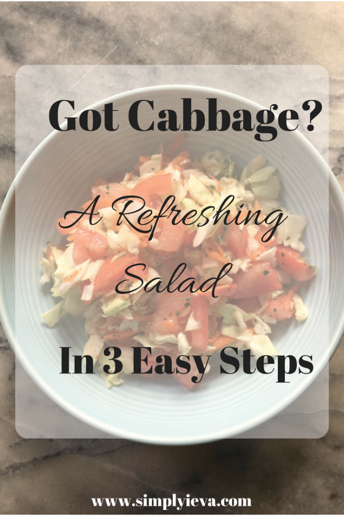 A recipe of a refreshing cabbage salad